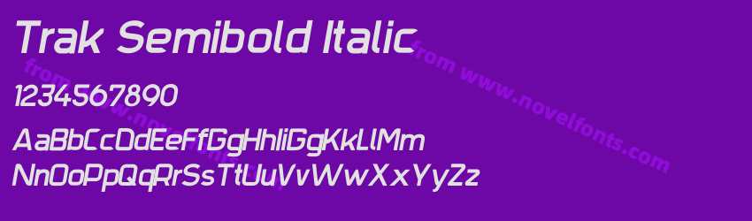 Trak Semibold ItalicPreview