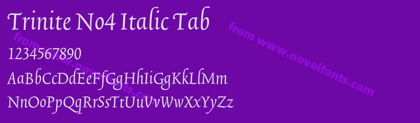 Trinite No4 Italic TabPreview