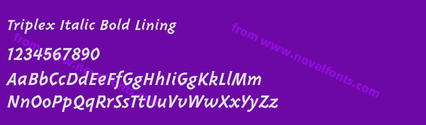 Triplex Italic Bold LiningPreview