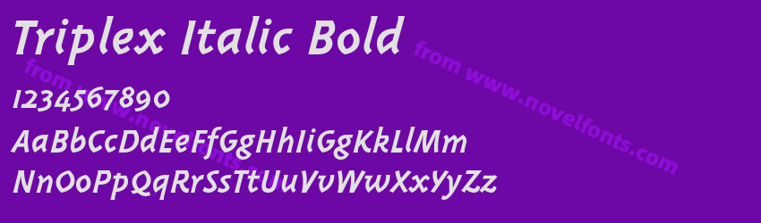 Triplex Italic BoldPreview