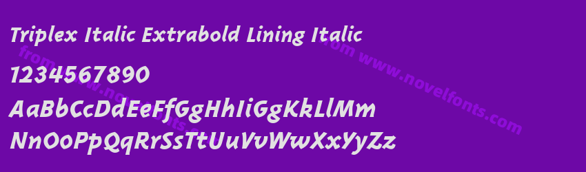 Triplex Italic Extrabold Lining ItalicPreview