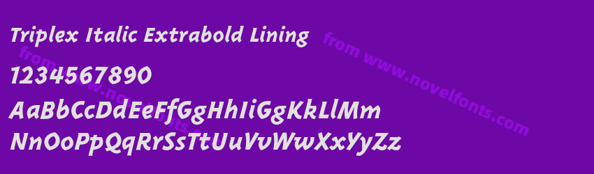 Triplex Italic Extrabold LiningPreview