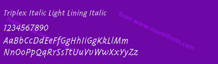 Triplex Italic Light Lining ItalicPreview