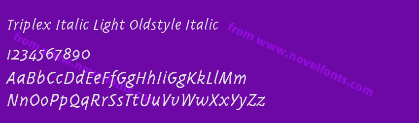 Triplex Italic Light Oldstyle ItalicPreview