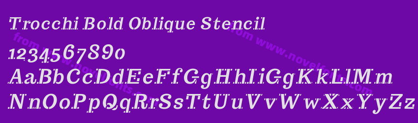 Trocchi Bold Oblique StencilPreview