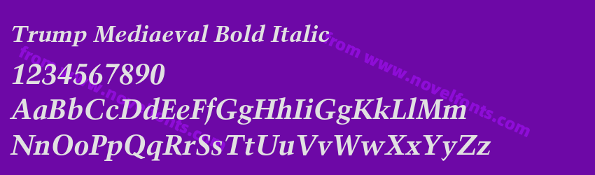 Trump Mediaeval Bold ItalicPreview