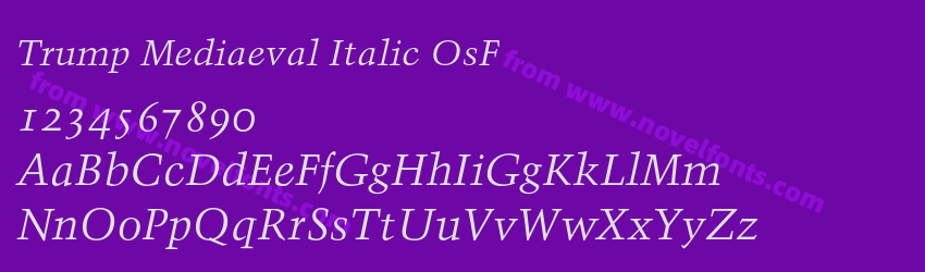 Trump Mediaeval Italic OsFPreview