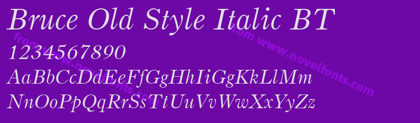 Bruce Old Style Italic BTPreview