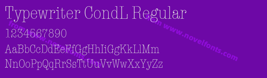 Typewriter CondL RegularPreview