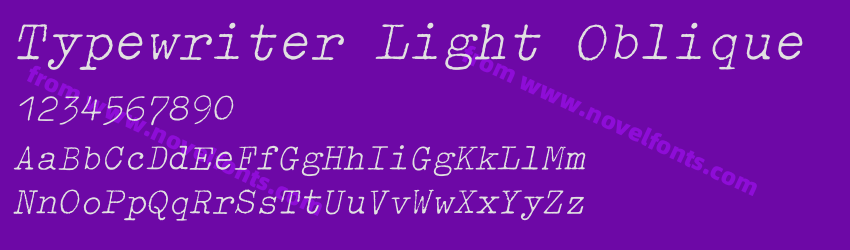 Typewriter Light ObliquePreview