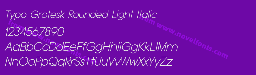 Typo Grotesk Rounded Light ItalicPreview