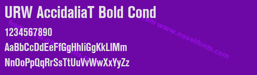 URW AccidaliaT Bold CondPreview