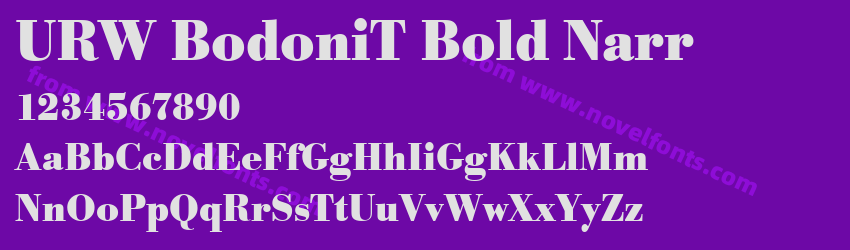 URW BodoniT Bold NarrPreview