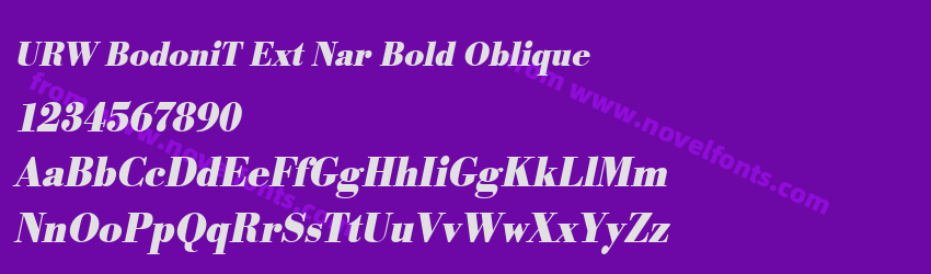 URW BodoniT Ext Nar Bold ObliquePreview