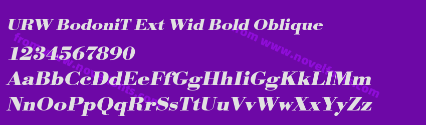 URW BodoniT Ext Wid Bold ObliquePreview