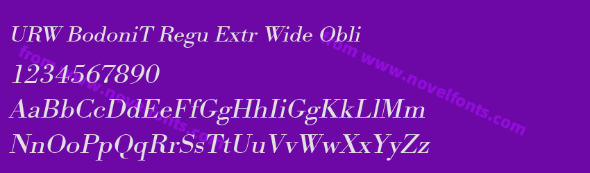 URW BodoniT Regu Extr Wide ObliPreview