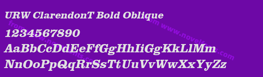 URW ClarendonT Bold ObliquePreview