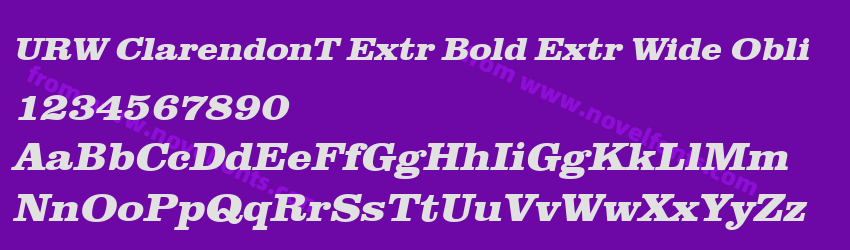 URW ClarendonT Extr Bold Extr Wide ObliPreview