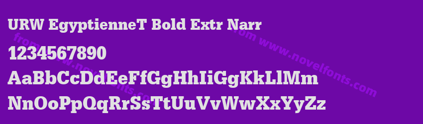 URW EgyptienneT Bold Extr NarrPreview