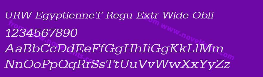 URW EgyptienneT Regu Extr Wide ObliPreview