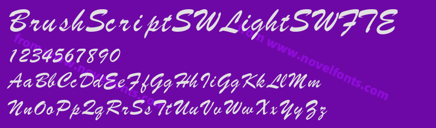 Brush ScriptSW LightSWFTEPreview