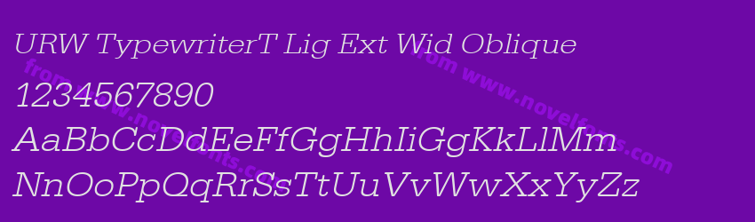 URW TypewriterT Lig Ext Wid ObliquePreview