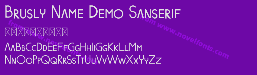 Brusly Name Demo SanserifPreview