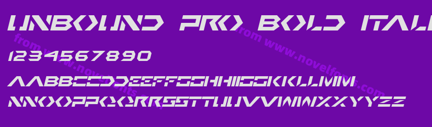 Unbound Pro Bold ItalicPreview