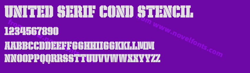 United Serif Cond StencilPreview