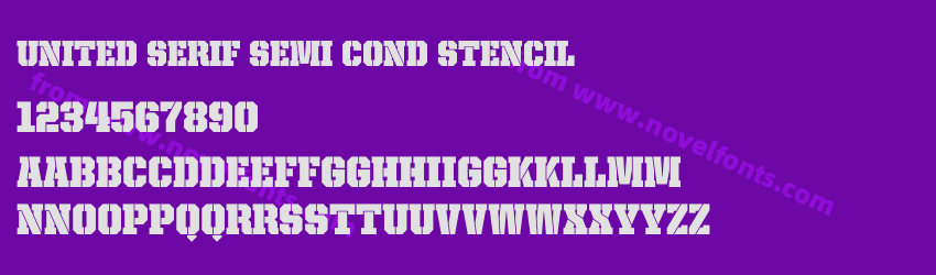 United Serif Semi Cond StencilPreview