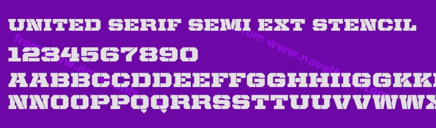 United Serif Semi Ext StencilPreview