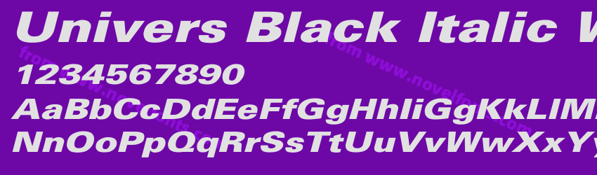 Univers Black Italic WdPreview