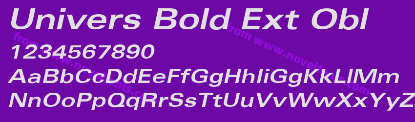 Univers Bold Ext OblPreview