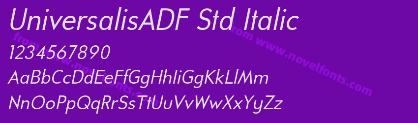 UniversalisADF Std ItalicPreview