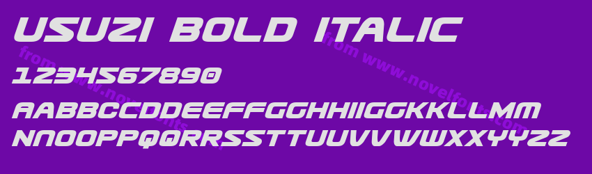 Usuzi Bold ItalicPreview