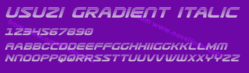 Usuzi Gradient ItalicPreview