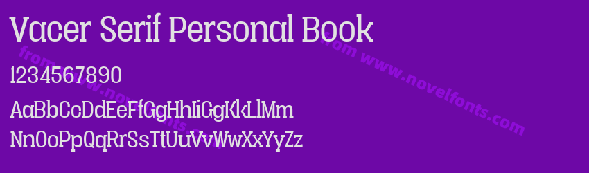 Vacer Serif Personal BookPreview