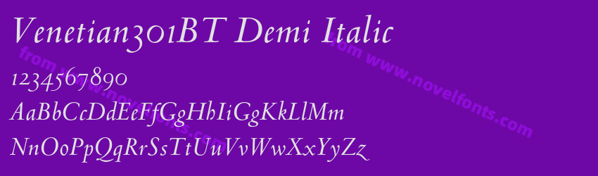 Venetian301BT Demi ItalicPreview