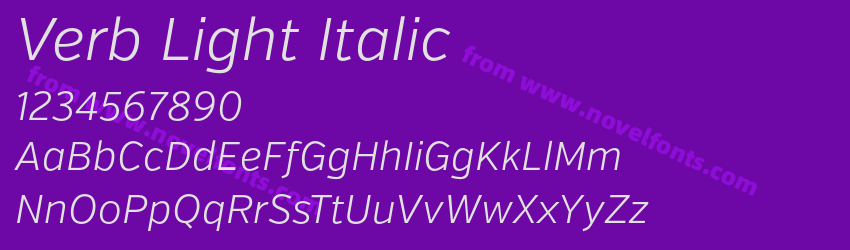 Verb Light ItalicPreview