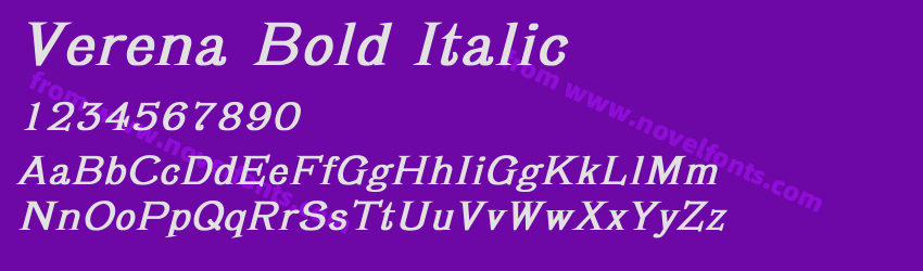 Verena Bold ItalicPreview