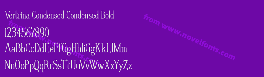 Vertrina Condensed Condensed BoldPreview