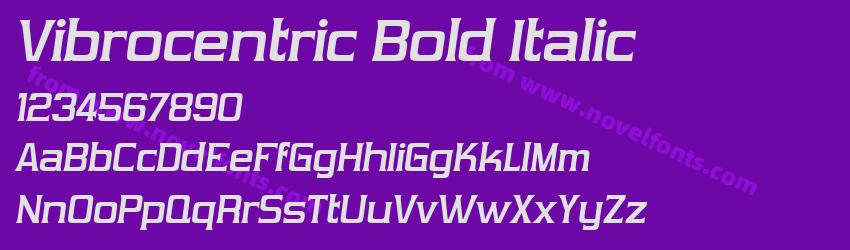 Vibrocentric Bold ItalicPreview