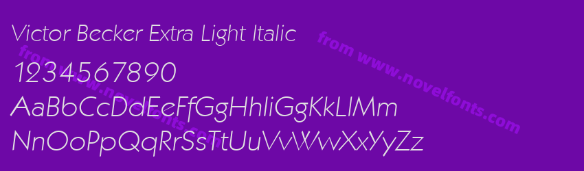 Victor Becker Extra Light ItalicPreview