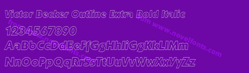 Victor Becker Outline Extra Bold ItalicPreview