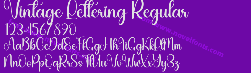 Vintage Lettering RegularPreview