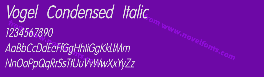 Vogel Condensed ItalicPreview