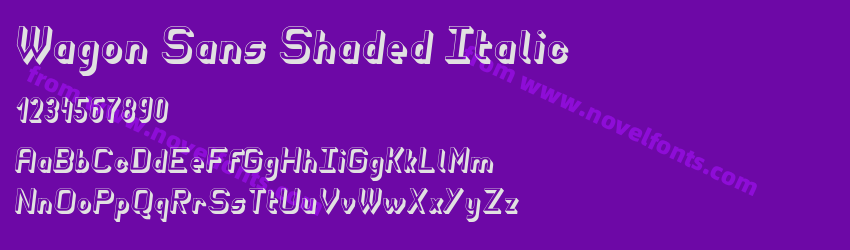 Wagon Sans Shaded ItalicPreview