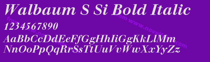 Walbaum S Si Bold ItalicPreview