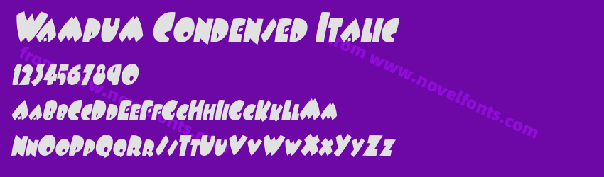 Wampum Condensed ItalicPreview