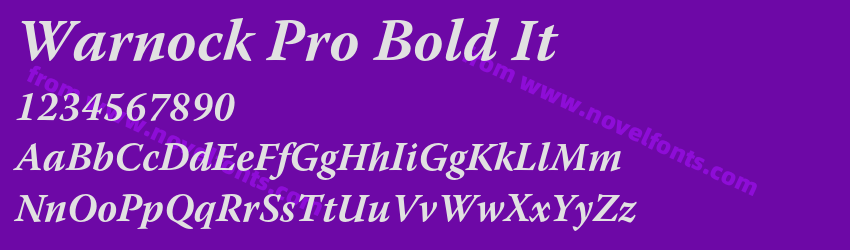 Warnock Pro Bold ItPreview